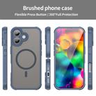 For iPhone 17 Fan Dun Series TPU Hybrid PC Frosted Magsafe Phone Case(Blue) - 2