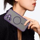 For iPhone 17 Fan Dun Series TPU Hybrid PC Frosted Magsafe Phone Case(Purple) - 3