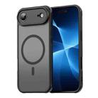 For iPhone 17 Air Fan Dun Series TPU Hybrid PC Frosted Magsafe Phone Case(Black) - 1