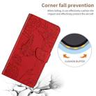 For Infinix Hot 50 Pro+ 4G Skin Feel Butterfly Embossed Flip Leather Phone Case(Red) - 2