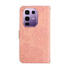For Infinix Note 50 Pro 4G / Note 50 4G Skin Feel Butterfly Embossed Flip Leather Phone Case(Pink) - 3