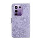For Infinix Note 50x 5G Skin Feel Butterfly Embossed Flip Leather Phone Case(Purple) - 3