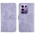 For Infinix Note 50 Pro+ 5G Skin Feel Butterfly Embossed Flip Leather Phone Case(Purple) - 1