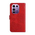 For Infinix Note 50 Pro+ 5G Skin Feel Butterfly Embossed Flip Leather Phone Case(Red) - 3
