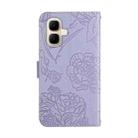 For Infinix Smart 10 4G / Tecno Pop 10 Skin Feel Butterfly Embossed Flip Leather Phone Case(Purple) - 3