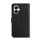 For Infinix Smart 10 4G / Tecno Pop 10 Skin Feel Butterfly Embossed Flip Leather Phone Case(Black) - 3