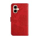 For Infinix Smart 10 4G / Tecno Pop 10 Skin Feel Butterfly Embossed Flip Leather Phone Case(Red) - 3