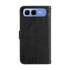 For Infinix Smart 10 Plus 4G Skin Feel Butterfly Embossed Flip Leather Phone Case(Black) - 3
