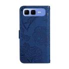 For Infinix Smart 10 Plus 4G Skin Feel Butterfly Embossed Flip Leather Phone Case(Blue) - 3