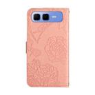 For Infinix Smart 10 Plus 4G Skin Feel Butterfly Embossed Flip Leather Phone Case(Pink) - 3