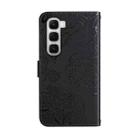 For Infinix Hot 60 4G / 60i 4G Skin Feel Butterfly Embossed Flip Leather Phone Case(Black) - 3