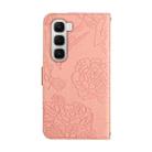 For Infinix Hot 60 4G / 60i 4G Skin Feel Butterfly Embossed Flip Leather Phone Case(Pink) - 3