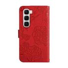 For Infinix Hot 60 4G / 60i 4G Skin Feel Butterfly Embossed Flip Leather Phone Case(Red) - 3