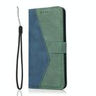For Google Pixel 9a Dual-color Stitching Leather Phone Case(Blue Green) - 2