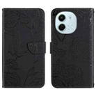 For Tecno Spark 30 5G Skin Feel Butterfly Embossed Flip Leather Phone Case(Black) - 1