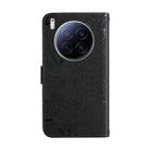 For Tecno Camon 40 Premier Skin Feel Butterfly Embossed Flip Leather Phone Case(Black) - 3