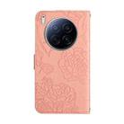 For Tecno Camon 40 Premier Skin Feel Butterfly Embossed Flip Leather Phone Case(Pink) - 3