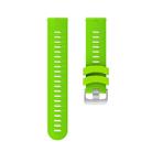 For Garmin Forerunner 245 Stripes Silver Buckle Silicone Watch Band(Grass Green) - 2