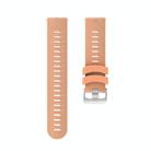 For Garmin Forerunner 245 Stripes Silver Buckle Silicone Watch Band(Flesh Pink) - 2