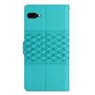 For Google Pixel 9a Diamond Embossed Skin Feel Leather Phone Case(Blue) - 3