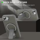 For iPhone 16e Acrylic Hybrid TPU MagSafe Holder Phone Case(Black) - 2