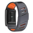 For WHOOP 4.0 Silicone Sports Watch Band(Dark Grey+Orange) - 2