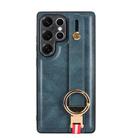 For Samsung Galaxy S25 Ultra 5G Wristband Leather Back Phone Case(Blue) - 2