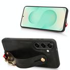 For Samsung Galaxy S25+ 5G Wristband Leather Back Phone Case(Black) - 3