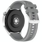 22mm Hybrid Nylon Braid Silicone Watch Band(Grey) - 2