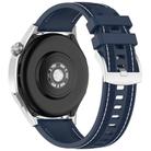 22mm Hybrid Nylon Braid Silicone Watch Band(Blue) - 2