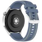 22mm Hybrid Nylon Braid Silicone Watch Band(Topa Blue) - 2