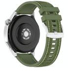 22mm Hybrid Nylon Braid Silicone Watch Band(Green) - 2