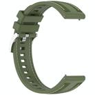 22mm Hybrid Nylon Braid Silicone Watch Band(Green) - 3