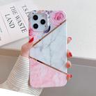 For iPhone 12 mini Plating Splicing Pattern Soft TPU Protective Case(Rose) - 2