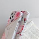 For iPhone 12 mini Plating Splicing Pattern Soft TPU Protective Case(Rose) - 3