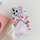 For iPhone 12 mini Plating Splicing Pattern Soft TPU Protective Case(Apple Blossom) - 1