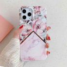 For iPhone 12 / 12 Pro Plating Splicing Pattern Soft TPU Protective Case(Apple Blossom) - 2