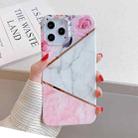 For iPhone 12 Pro Max Plating Splicing Pattern Soft TPU Protective Case(Rose) - 2