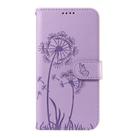 For Motorola Moto G05 Dandelion Embossed Pattern Flip Leather Phone Case(Purple) - 2
