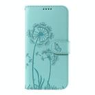 For Motorola Moto G15 Dandelion Embossed Pattern Flip Leather Phone Case(Green) - 2