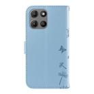 For Motorola Moto G15 Dandelion Embossed Pattern Flip Leather Phone Case(Sky Blue) - 3