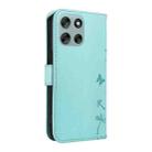 For Motorola Moto G56 5G Dandelion Embossed Pattern Flip Leather Phone Case(Green) - 3