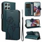 For Motorola Moto G56 5G Dandelion Embossed Pattern Flip Leather Phone Case(Blue) - 1