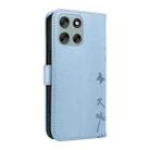 For Motorola Moto G56 5G Dandelion Embossed Pattern Flip Leather Phone Case(Sky Blue) - 3
