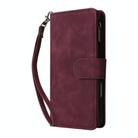 For Redmi 13 4G / 5G Multifunctional Multi-Card Wallet Phone Leather Case(Wine Red) - 2