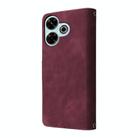 For Redmi 13 4G / 5G Multifunctional Multi-Card Wallet Phone Leather Case(Wine Red) - 3