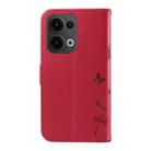 For OPPO Reno13 Global Dandelion Embossed Pattern Flip Leather Phone Case(Red) - 3