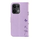 For OPPO Reno13 Pro Global Dandelion Embossed Pattern Flip Leather Phone Case(Purple) - 3