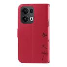 For OPPO Reno13 Pro Global Dandelion Embossed Pattern Flip Leather Phone Case(Red) - 3