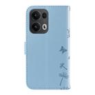 For OPPO Reno13 Pro Global Dandelion Embossed Pattern Flip Leather Phone Case(Sky Blue) - 3